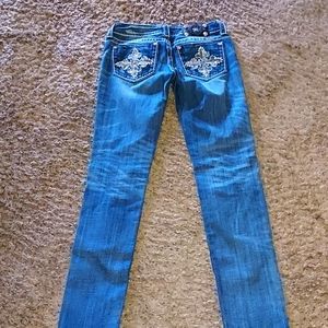 MISSME EUC DENIM JEANS DETAILED POCKETS SIZE 27